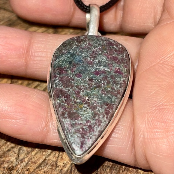 Ruby in Kyanite Pendant 2 1/4” - Picture 5 of 11